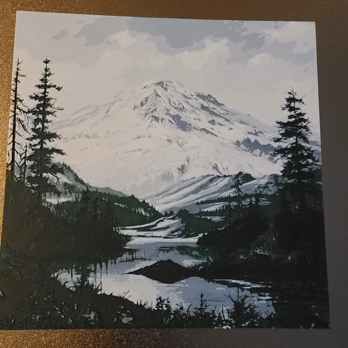 Mt. Rainier Hueforge by the_bearded_jedi HueForge model: Mt. Rainier Hueforge by the_bearded_jedi