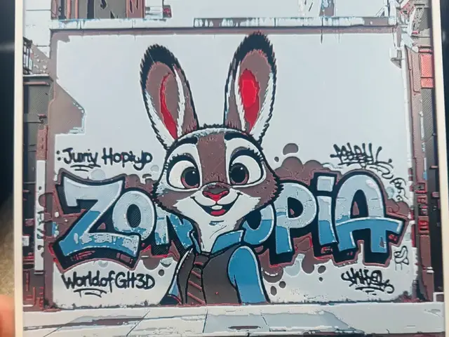 HueForge model: Street Art Judy Hopps by World of Glt 3d